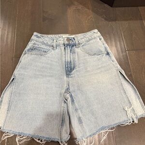 Light Blue Denim Jean Shorts